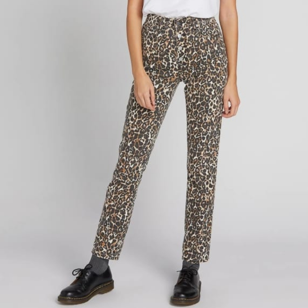 Volcom Super Stoned Skinny Leopard/Cheetah Print